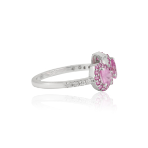 Nouveautés : Bague artisanale en argent sterling 925 avec saphir rose serti sur griffes, bijoux fins pour femmes - Product Image 5