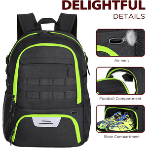 Sacs à dos personnalisés pour équipes de football, sacs d'entraînement de football, sacs à dos pour équipement sportif, fabricant OEM Pakistan, export, vente en gros, approvisionnement en vrac - Product Image 6
