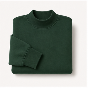 เสื้อสเวตเชิ้ตคอเต่าทรงยาวสีเขียวป่าสำหรับผู้หญิง รุ่น WSS-0017 - Product Image 4