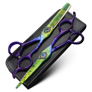 Ciseaux à effiler 6 pouces en acier de haute qualité pour coiffure, modèle Peacock - Product Image 1