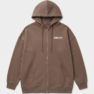 Sweat-shirt à capuche zippé pour femme avec logo personnalisé, coupe oversize à épaules tombantes, 100 % coton, style décontracté, vente en gros, fabricant - Product Image 6