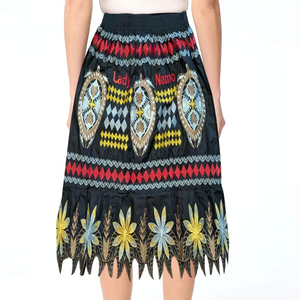 Nouvelle jupe courte trapèze taille haute pour femme, broderie personnalisable, couleurs et tailles ajustables, en tissu ultra confortable - Product Image 6