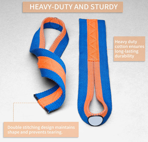 Sangles de musculation pour la musculation, le powerlifting, l'entraînement de force et les tractions – Une paire de sangles de sécurité sportives pour poignets - Product Image 4