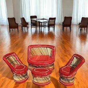 Ecowoodies - Juego de Sillas Infantiles de Ratán Rojo Hechas a Mano, Modernas, para Interiores y Exteriores, Otomana Reclinable, Muebles para Sesiones de Fotos en la Habitación de los Niños - Product Image 5