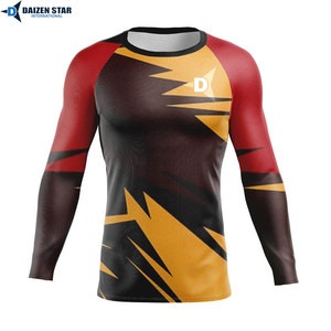 Camiseta de compresión para hombre, para gimnasio, fitness, MMA, BJJ, entrenamiento, protección UV, ropa deportiva de secado rápido - Product Image 4