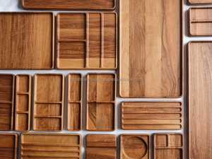 Organisateur de bureau en bois de hêtre fait main, durable, style moderne et luxueux, taille et couleur personnalisables pour le rangement du bureau et de l'espace de travail - Product Image 4