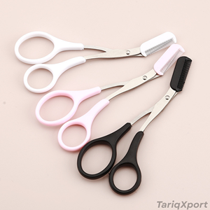 Ciseaux à sourcils professionnels légers et fins, poignée ergonomique antidérapante confortable, lame droite en acier inoxydable tranchante - Product Image 5