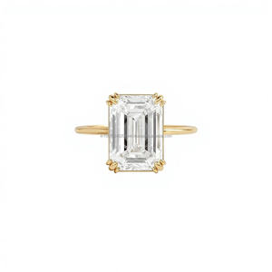 IGI/GIA Lab Grown Vintage 14K oro blanco boda/anillo de compromiso corte diamante Unisex anillo fino para regalo de fiesta de aniversario - Product Image 1