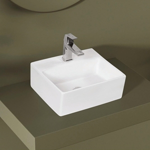 Lavabo de Baño Moderno Minimalista de Acero Inoxidable, Montado en el Suelo, Superficie Lisa, Color Blanco, 410x310x120mm - Product Image 3