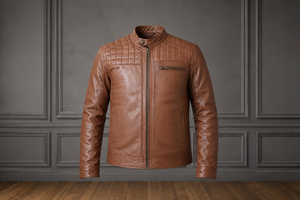 Chaqueta de Cuero para Hombre, Estilo Invernal, Cuello Alto, Piel de Vaca, Impermeable, Ecológica, con Logotipo Frontal, Gran Venta - Product Image 3
