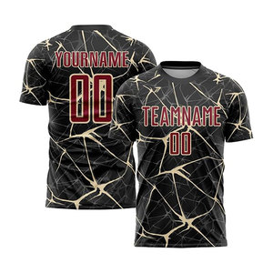 Maillot de football en maille respirant pour adultes et jeunes, personnalisable avec logo, numéro, nom et couleur d'équipe, fournisseur OEM en gros - Product Image 2