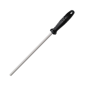 Aiguiseur de couteaux en céramique Czhw, diamètre de la tige 12 mm, longueur 10 pouces, grain fin 800-1500 Mohs, dureté 9, poignée en PP, forme PJ - Product Image 2