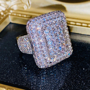 แหวน D'VINS JEWELS รุ่น Unisex Hip Hop Classic ได้รับการรับรองจาก IGI ทองคำแท้ 14K ประดับเพชรเต็มวง ทรงกลม สำหรับงานปาร์ตี้ หรูหรา รุ่น HR06 น้ำหนัก 20-22 กรัม - Product Image 2