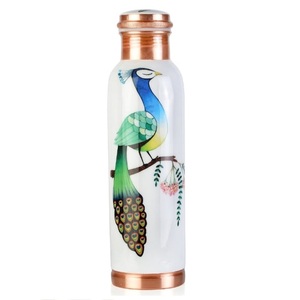 Hotel Restaurant Tableware Decoration <b>Bottle</b> 100% Pure Plain <b>Copper</b> Water <b>Bottle</b> Use 1000 ml Water Storage <b>Drinking</b> <b>Bottle</b> - Product Image 3