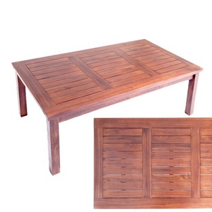 Table basse carrée en bois de teck pour l'extérieur Finition à l'huile Meubles de patio de jardin pour hôtels Cadres à trois cadres pour usage extérieur - Product Image 1