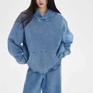 Sweat-shirts à capuche pour femmes en molleton douillet 100% coton, style streetwear d'hiver, personnalisables en gros, avec poche géante pour le voyage - Product Image 6