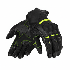 Classic Design Highly Protective Leather Motorbike <b>Gloves</b> <b>Touch</b> <b>Screen</b> Full Finger Unisex Comfortable Fit Reusable Non Slip Hand - Product Image 1
