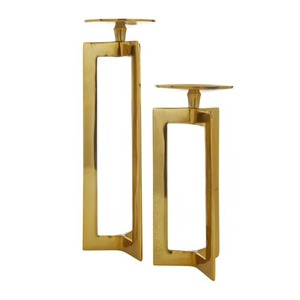 Ensemble de 2 bougeoirs modernes rectangulaires de 14 et 10 pouces pour la décoration de la maison - Product Image 6