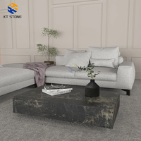 Nouvelle table basse en marbre de style italien haut de gamme 2026, plateau en pierre naturelle, idéale pour la décoration de salon haut de gamme