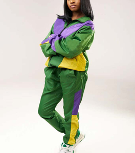 Breathable Custom Women Windbreaker Tracksuit Polyester Women's Jackets Windproof Windbreaker <b>Set</b> - Product Image 5