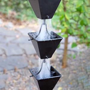 Cadena de lluvia hecha de metal de primera calidad, decoración exterior duradera, bellamente elaborada por HRCRAFTVERSE - Product Image 2