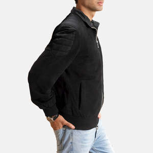 OEM Custom Avan <b>Men's</b> Winter Waterproof Genuine Leather Stand Collar Streetwear Bomber <b>Jacket</b> Brown - Product Image 5