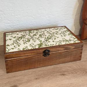 Petite boîte en bois imprimée pour outils, boîte à bijoux, boîte de rangement pour atelier, boîtes de rangement décoratives - Product Image 1