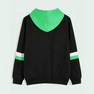 Faible QUANTITÉ MINIMALE DE COMMANDE en gros cool coton femmes à capuche deux tons couleur solide tricoté en vrac pas cher sweatshirts top qualité - Product Image 6