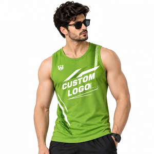 Camiseta Interior Personalizada para Hombre, Mezcla de Algodón, Sin Mangas, Suave, Básica, para Entrenamiento, Deportes, Ocio y Uso Diario - Product Image 2