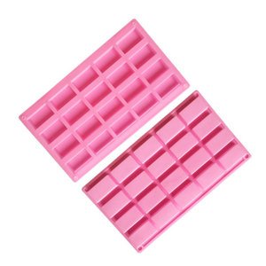Rectangular 20-Cavity <b>Silicone</b> Mold <b>for</b> Yokan Chocolate Soap <b>Making</b> - Product Image 1