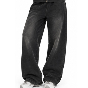 Women's Acid Wash Loose Hoodie Zip Up <b>Top</b> <b>and</b> Wide Leg Sweatpants <b>Set</b> - Product Image 5