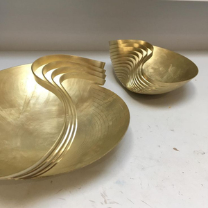 Meilleures ventes : bols de service de luxe en métal de haute qualité, finition argentée brillante et dorée, pour la cuisine. - Product Image 2