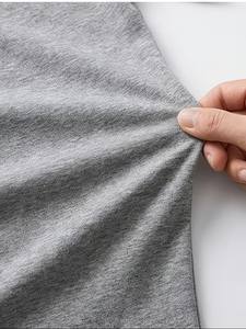 Nouveau T-shirt pour homme à manches courtes, col rond, couleur unie, respirant, 180 GSM, polyester/coton, séchage rapide, anti-UV, pour toutes les conditions météorologiques - Product Image 4