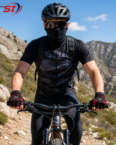Custom Print Half <b>Finger</b> Cycling Gloves Splatter Design Anti Slip Gel Pad Mountain <b>Bike</b> Gloves Wholesale OEM - Product Image 6