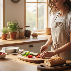 Grande planche à fromage et charcuterie en bois d'acacia avec poignée |   Planche à servir et à découper écologique de qualité supérieure - Product Image 2
