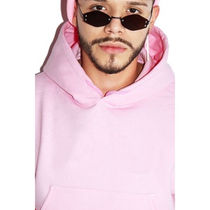 Sudadera con capucha de felpa francesa de gran tamaño de alta calidad Unisex con bordado de impresión de soplo Sudadera con capucha recortada personalizada Moda de tendencia para hombres - Product Image 3