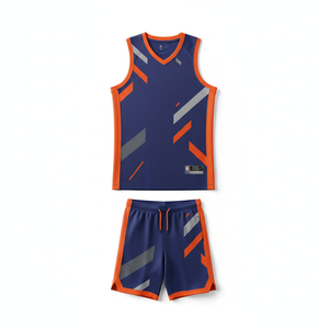 Ensembles de maillots de basket-ball pour hommes avec logo personnalisé, vente en gros, polyester de haute qualité, coupe régulière, uniformes imprimés numériquement, maille antibactérienne - Product Image 1