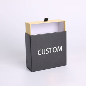 Custom Luxury <b>Pull</b> Box for Ring Rigid Paperboard <b>Drawer</b> Box with Logo Printing Matt Lamination Jewelry Packaging Box - Product Image 2