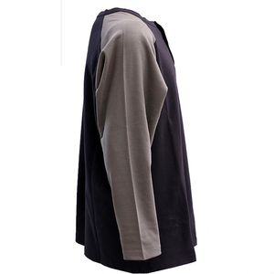 Men's 220gms Cotton Short Sleeve O Neck Button TShirt Solid Color <b>Panel</b> Oversized Casual Streetwear Eco-Friendly Blank Design - Product Image 4