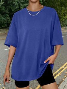 Camisetas Holgadas de Algodón de Color Liso para Hombre y Mujer, Manga Corta, Marca de Moda, Ropa de Pareja, Camisetas Personalizadas, Color Caramelo, Tops de Verano - Product Image 4
