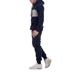 Ensemble survêtement deux pièces, sweat à capuche et pantalon de jogging de couleur unie, haute qualité - Product Image 2