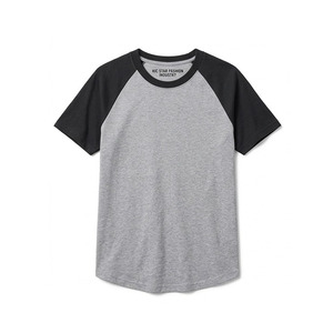 Camiseta de Béisbol de Manga Corta con Bloques de Color, Cuello Redondo, 100% Algodón, Estilo Casual de Alta Calidad para Hombre - Product Image 1