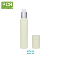 Flacon pompe en plastique PP PCR 15 ml pour cosmétiques, sérums, masques faciaux, lotions, shampoings - Série AIRA-PCR ISO