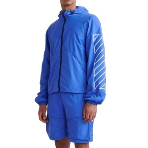 ชุดเสื้อกันลมผ้าไนลอนผู้ชายเสื้อกันลมลำลองพร้อมโลโก้ออกแบบได้ตามต้องการ - Product Image 6