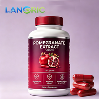 Capsules d'extrait de grenade Lanoric en marque privée OEM 500 mg, complément alimentaire, capsules de grenade pour adultes