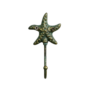 Porte-clés mural créatif en métal antique en forme d'arête de poisson, porte-manteau et porte-serviettes mural multi-crochets en forme de squelette de poisson, nouveauté nautique pour la maison - Product Image 5
