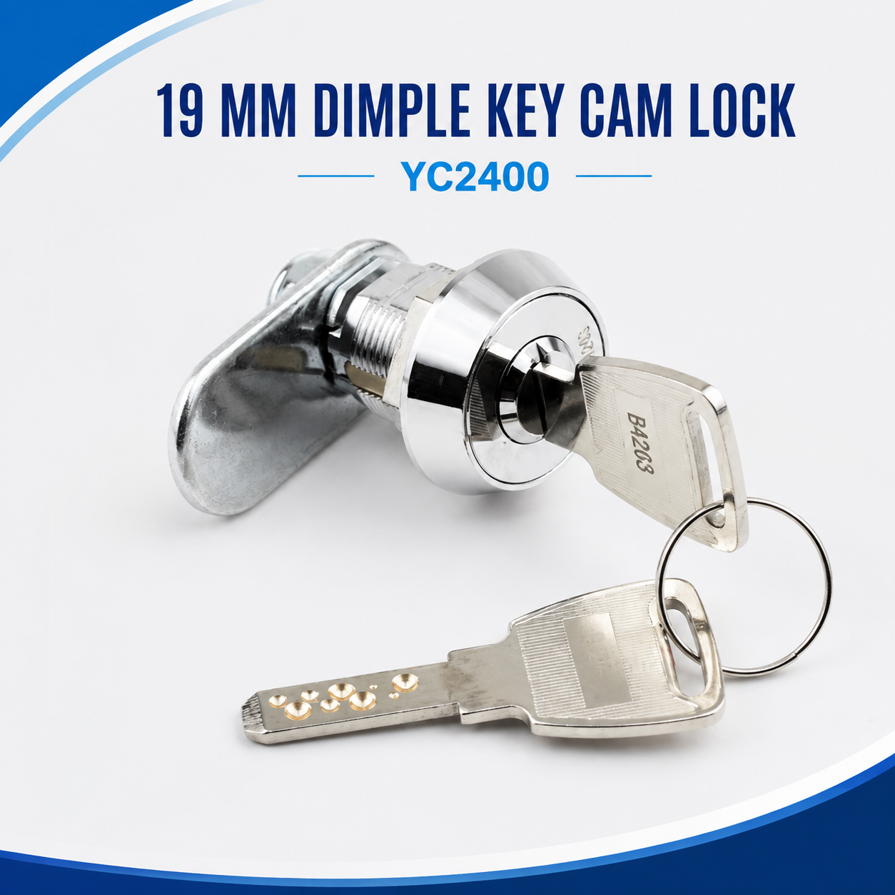 19mm Dimple Key Cam Lock Zinc Alloy High Security Lock Cylinder for Vending Machine ATM Arcade Cabinet Equipment · image 1