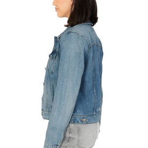 Chaqueta Vaquera Casual Personalizada para Mujer, Chaqueta de Mezclilla a la Moda, Ropa de Calle Vintage, Ropa Exterior para Mujer, Proveedor Mayorista OEM ODM - Product Image 6