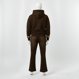 ชุดเซ็ตเสื้อฮู้ดดี้ผ้าฝ้ายคุณภาพสูงแบบสั่งทำพิเศษสำหรับผู้ชาย พร้อมกางเกงขายาวไซส์ใหญ่ ชุดเสื้อสเวตเชิ้ตและกางเกงวอร์มแบบฟอกสี ชุดแทรคสูทผู้ชาย - Product Image 6