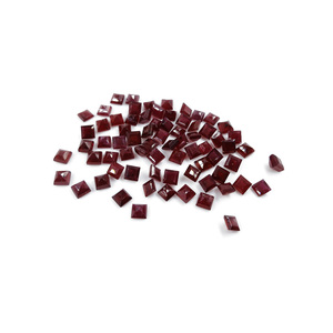 Rubis naturels de Bangkok, carrés calibrés de 4 mm, pierres précieuses de rubis naturelles facettées, prêtes à l'emploi pour la fabrication de bijoux - Product Image 4